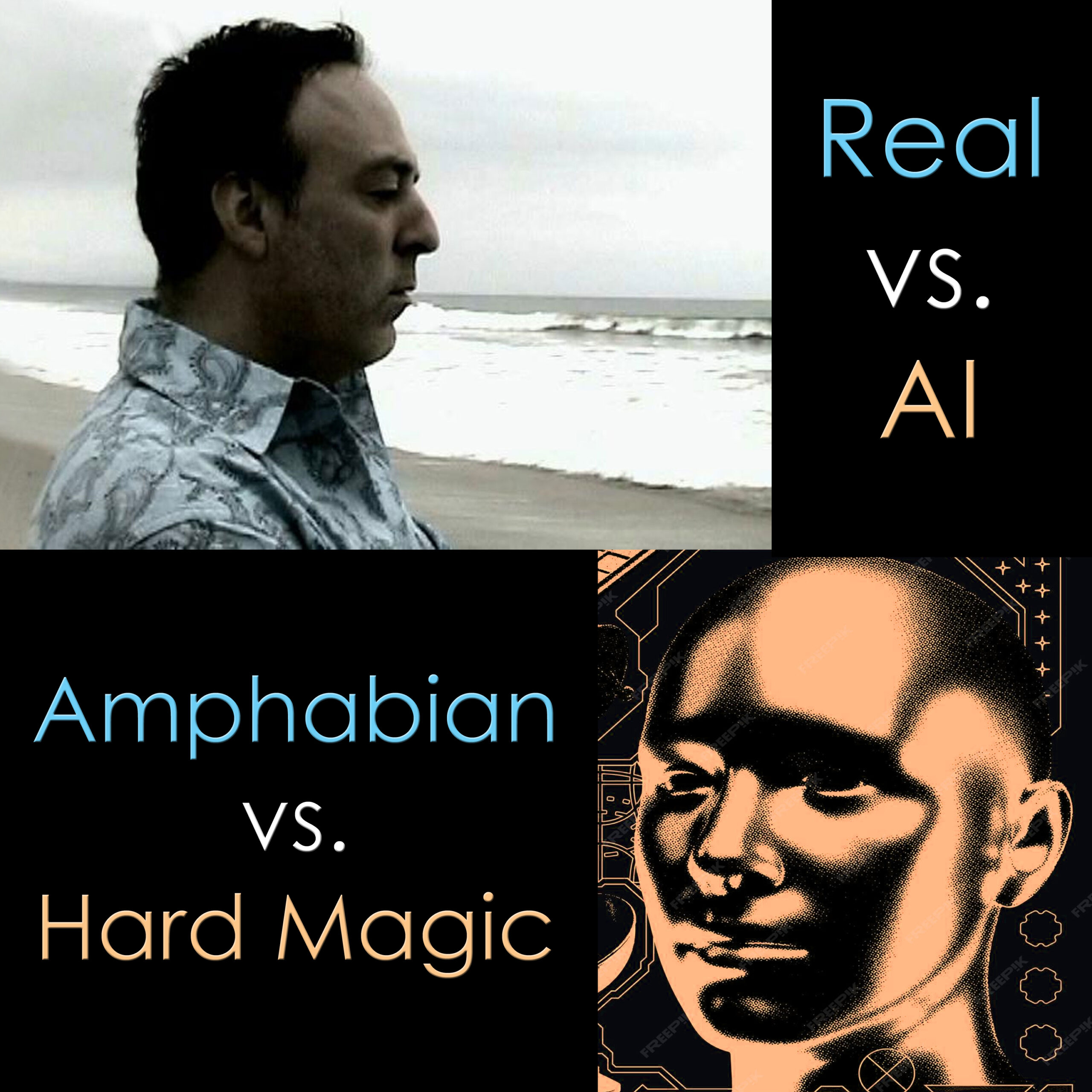 Real vs. AI / Amphabian vs. Hard Magic